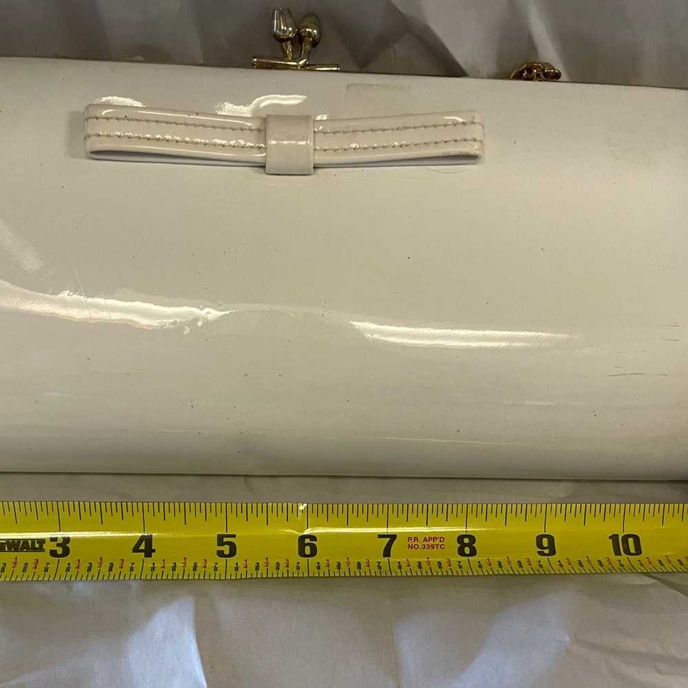 Vintage White patent leather Clutch - image 7