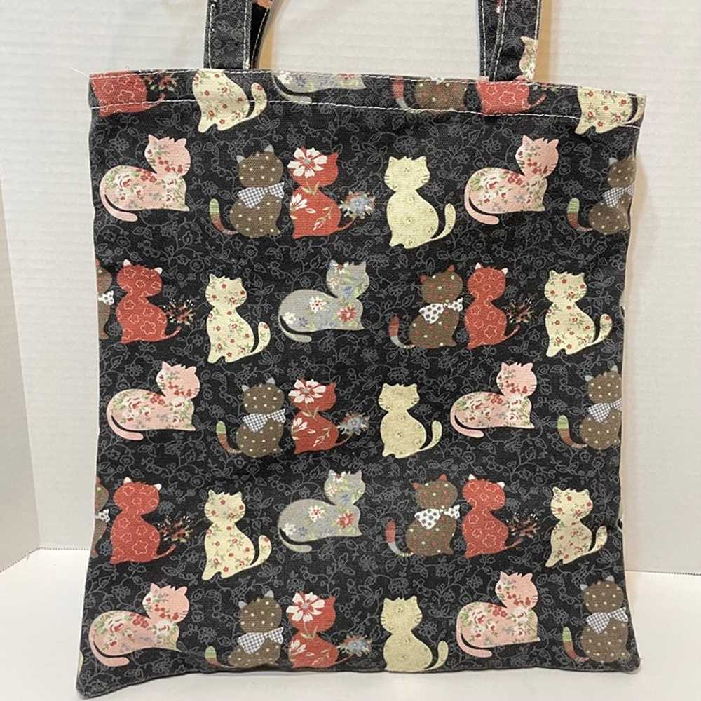 Gorlos Fabric Canvas Kitty Cat Design Tote Shoppi… - image 5