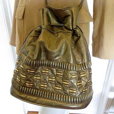 Vintage Leather 1980s Boho bag - image 1