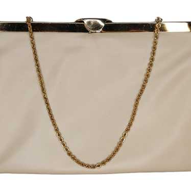 Ideal from Sweden Vintage Cream Leather Clutch - image 1