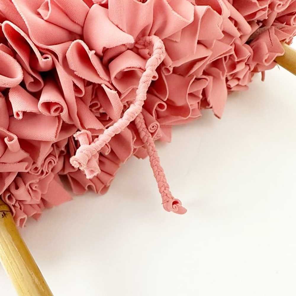 vintage pink tied fabric Rag Bag purse handbag ba… - image 7