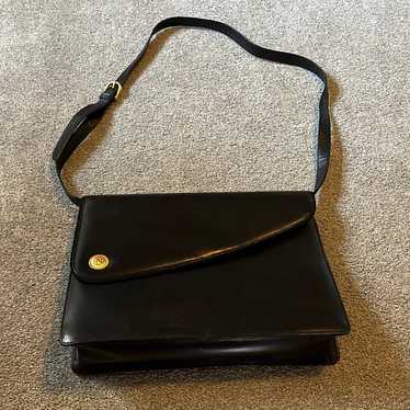 Vintage ALBERT NIPON Black Leather Handbag