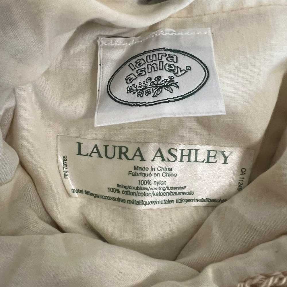 Vintage Laura Ashley crocheted natural lined bag - image 5