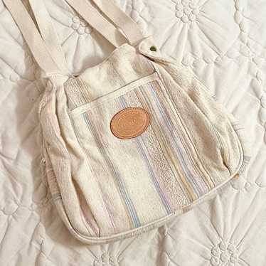 Vintage Pastel Striped Boho Bag