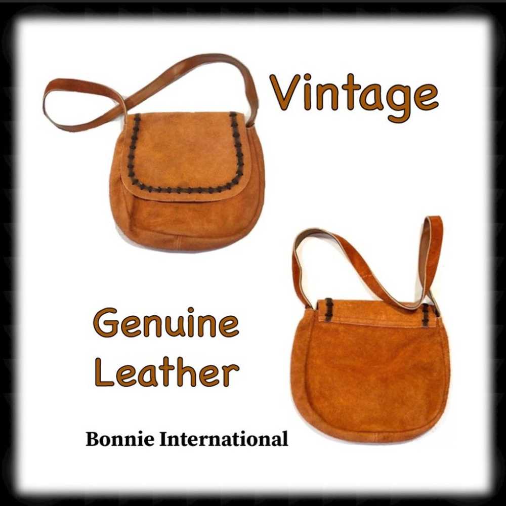 Vintage Geniune Leather Purse saddle bag - image 1