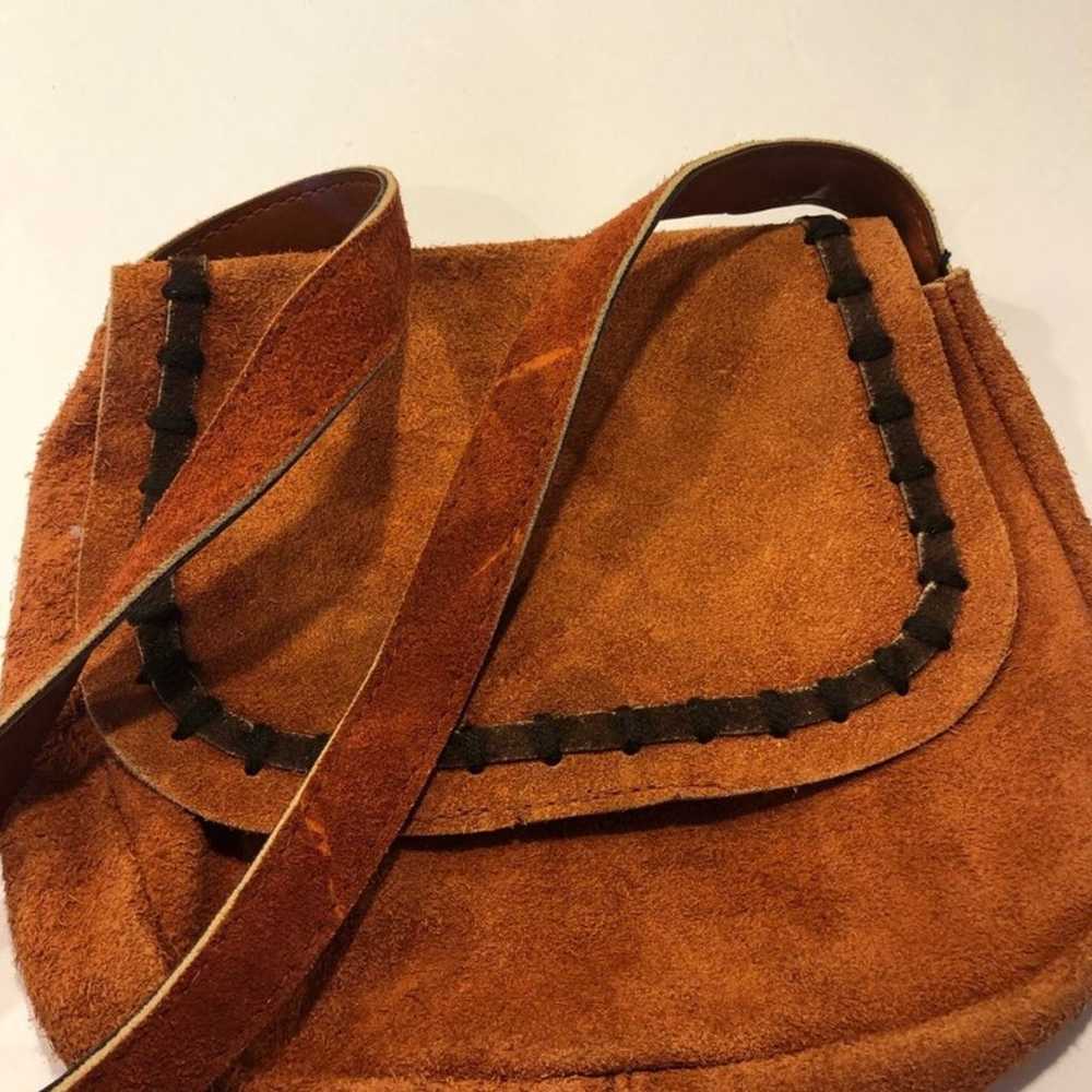 Vintage Geniune Leather Purse saddle bag - image 2