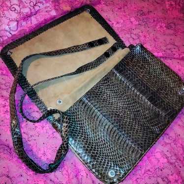 Vintage snake skin satchel - image 1
