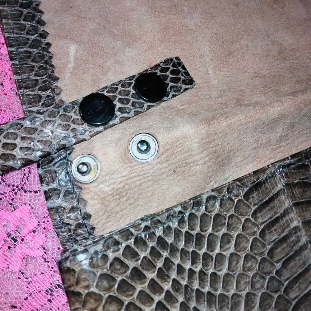 Vintage snake skin satchel - image 2