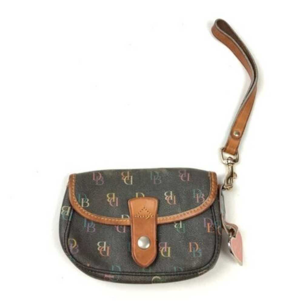 Vintage Dooney & Bourke Y2K Wristlet Rainbow Logo… - image 1