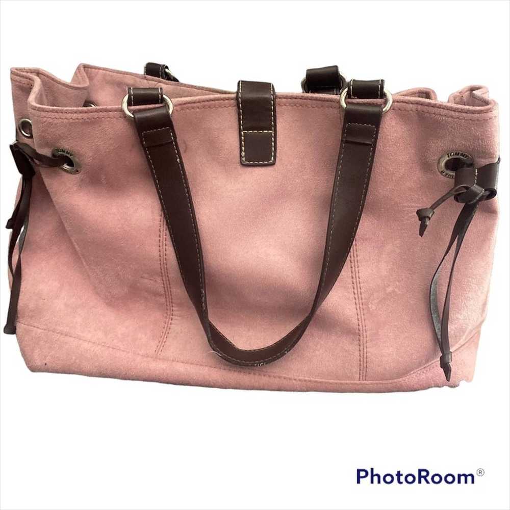 Tommy Hilfiger pink Suede purse shoulder bag vint… - image 4