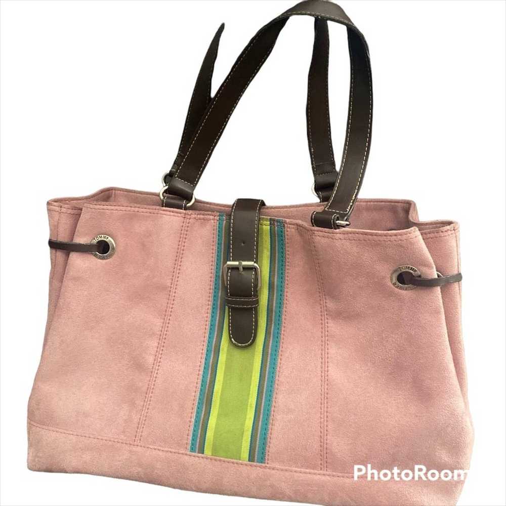 Tommy Hilfiger pink Suede purse shoulder bag vint… - image 7