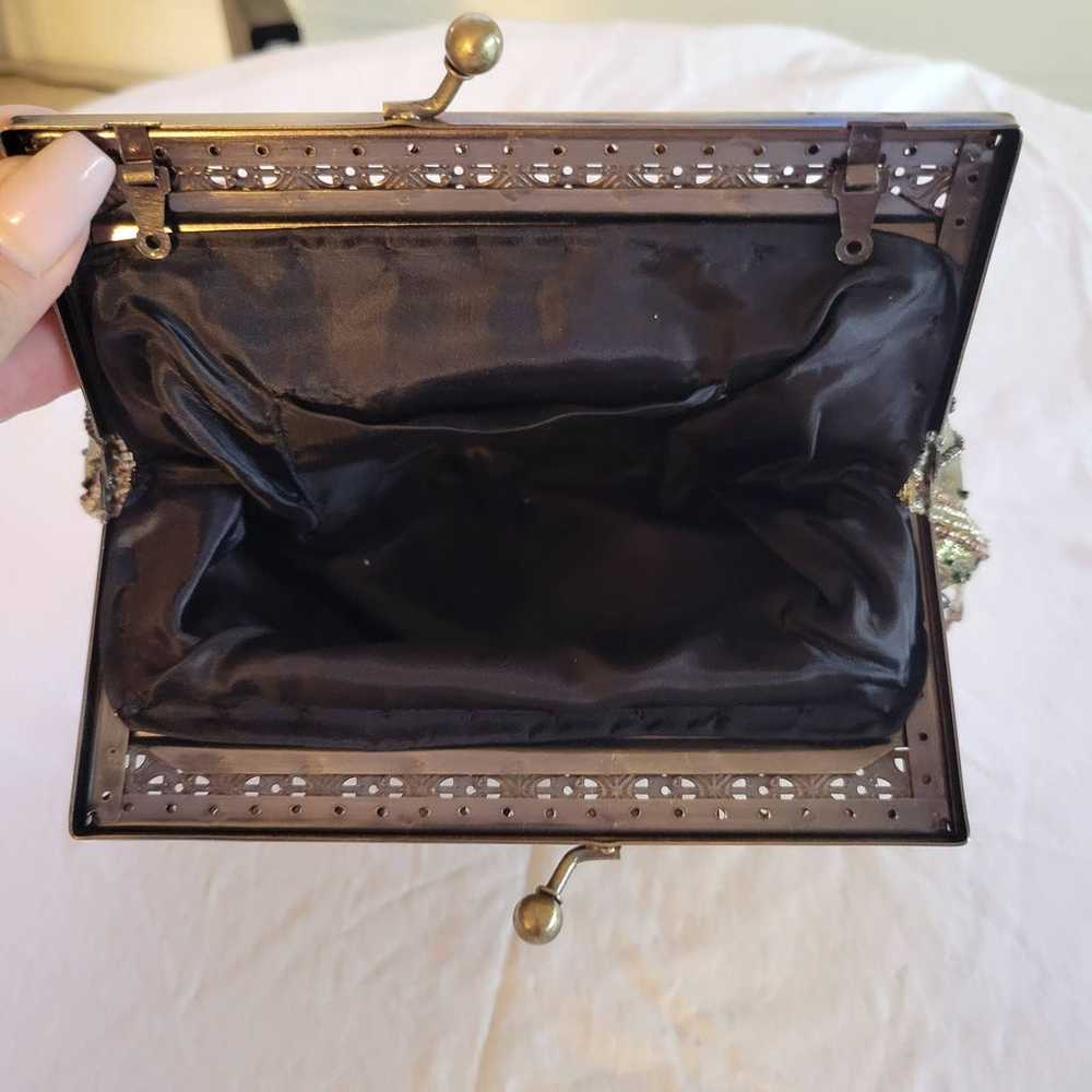 Vintage Evening Bag Beaded Clutch - image 4