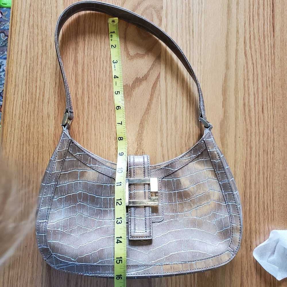 Vintage Y2K Liz Claiborne Alligator Skin Handbag … - image 11