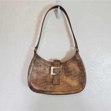 Vintage Y2K Liz Claiborne Alligator Skin Handbag … - image 1