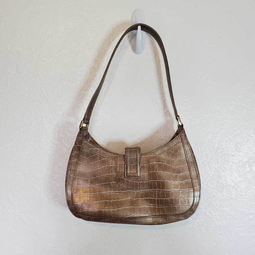 Vintage Y2K Liz Claiborne Alligator Skin Handbag … - image 3