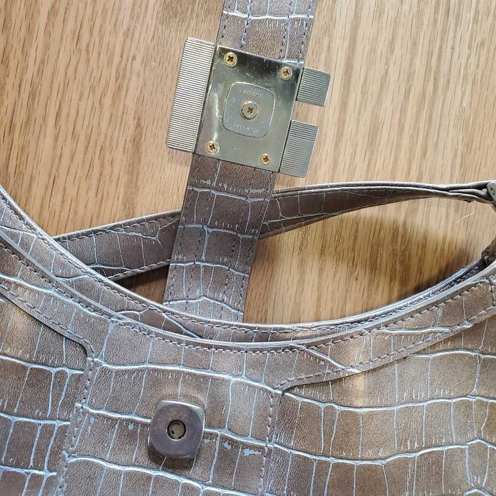 Vintage Y2K Liz Claiborne Alligator Skin Handbag … - image 8