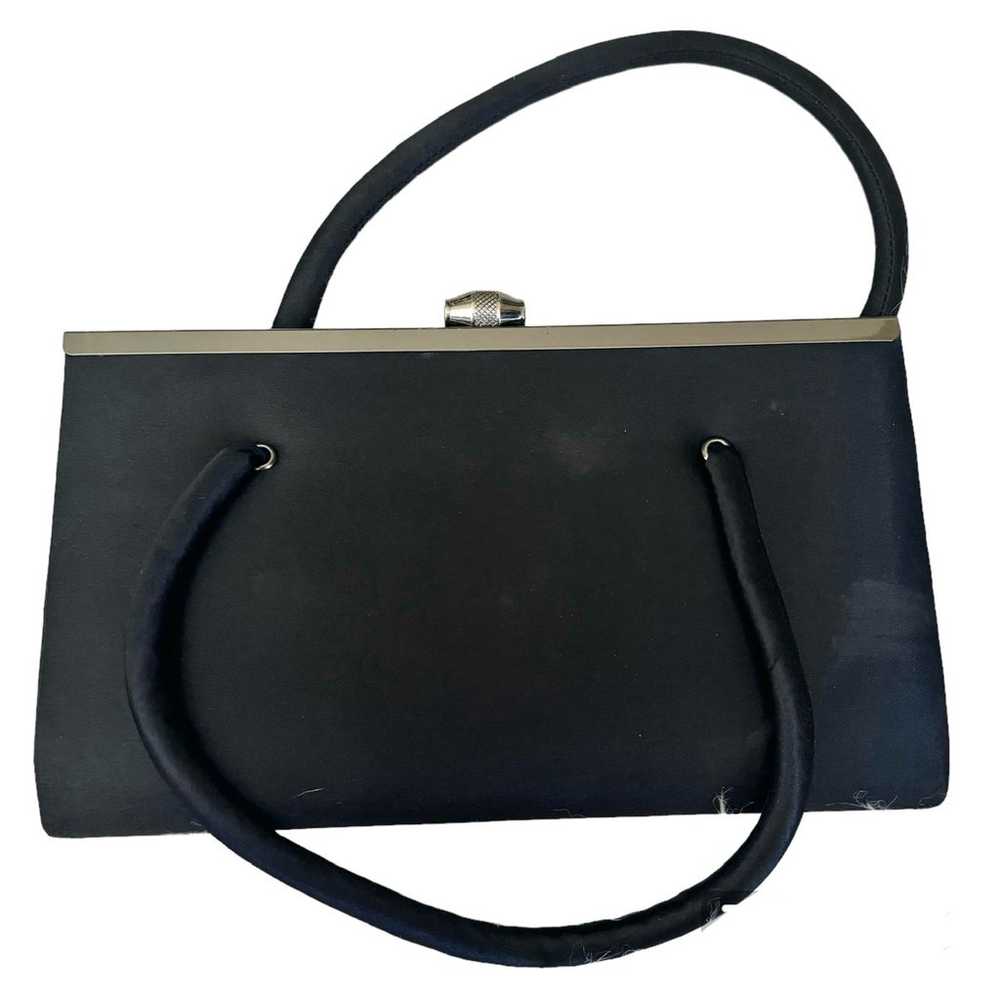 Vintage Satin Evening Clasp Envelope Clutch with … - image 1