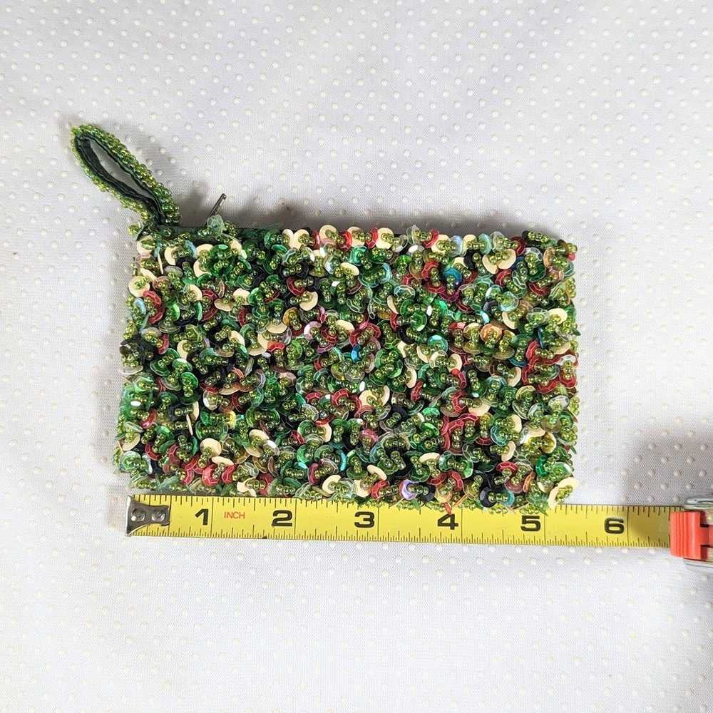 Vintage Hand Beaded Retro Clutch Pouch Bag - image 3