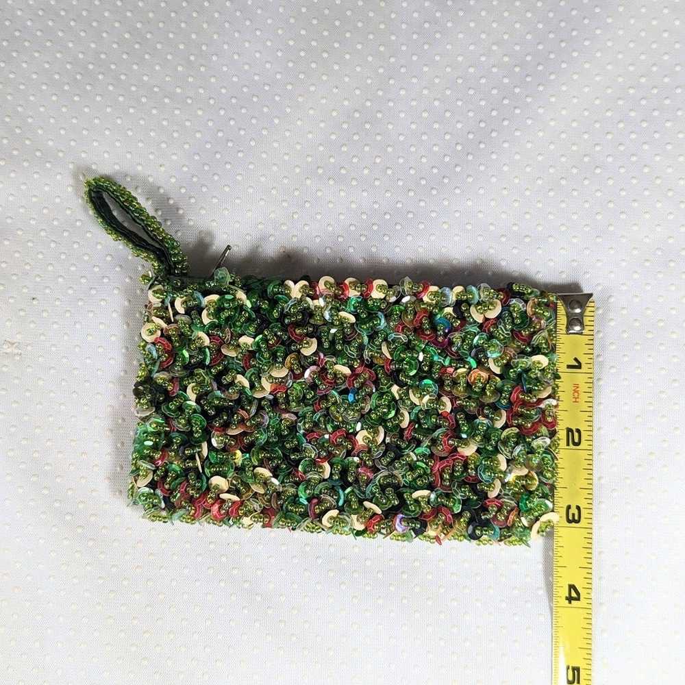 Vintage Hand Beaded Retro Clutch Pouch Bag - image 4