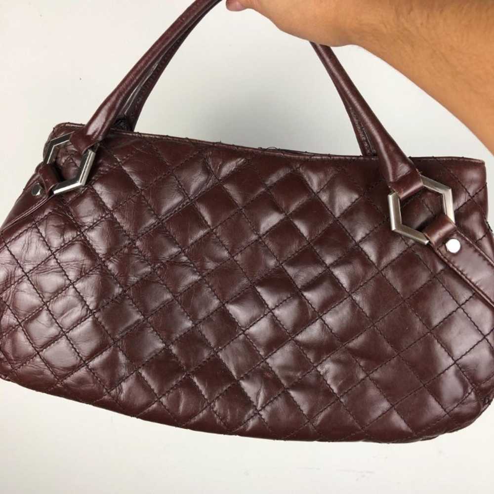 Hype Brown Quilted Faux Leather Handbag - image 2