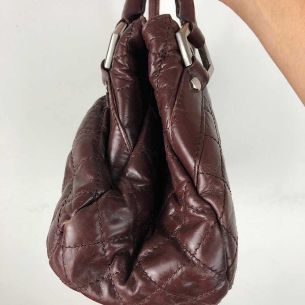 Hype Brown Quilted Faux Leather Handbag - image 3
