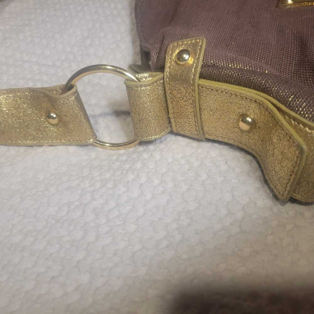 Byblos handbag Y2K shimmer gold iridescent magnet… - image 12