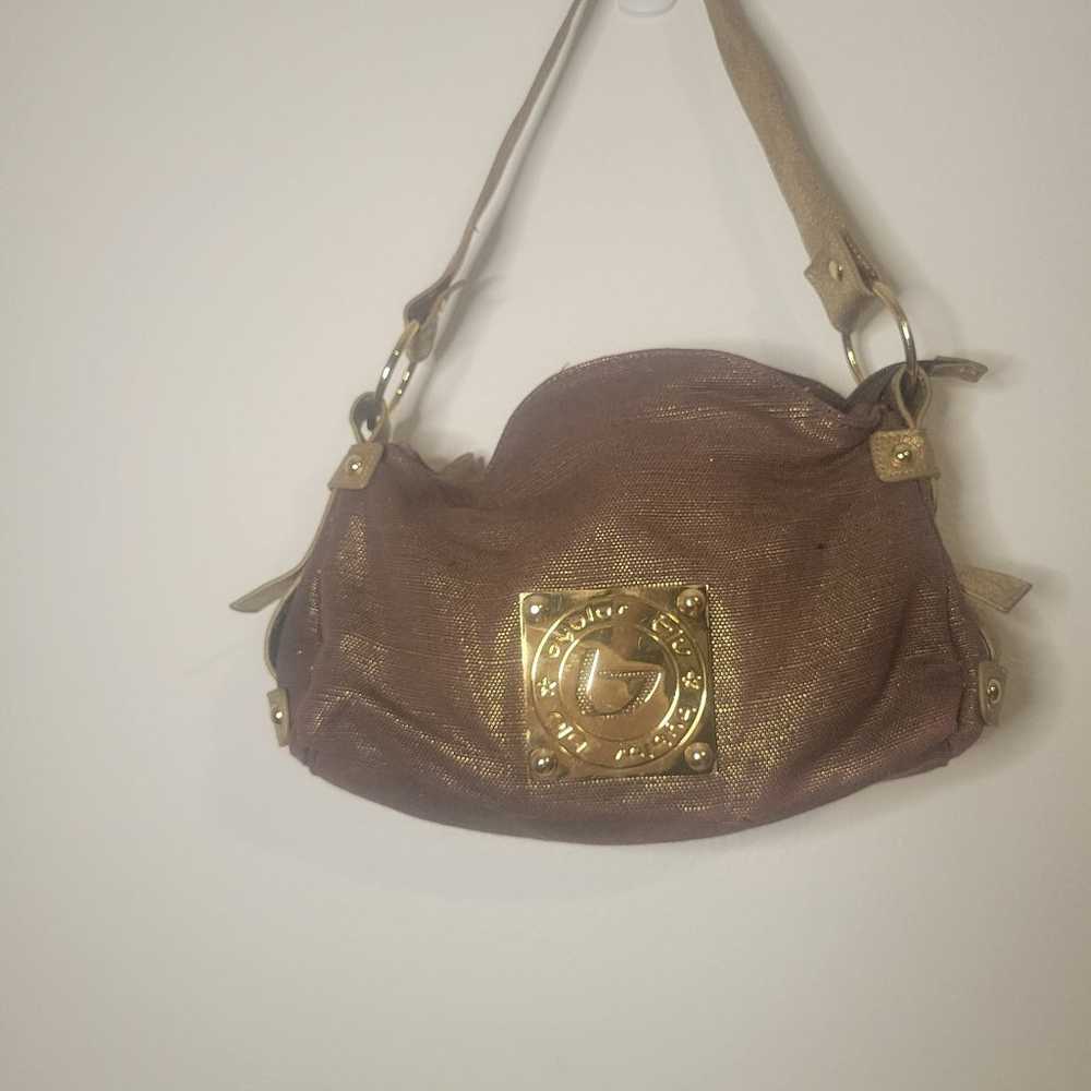 Byblos handbag Y2K shimmer gold iridescent magnet… - image 1