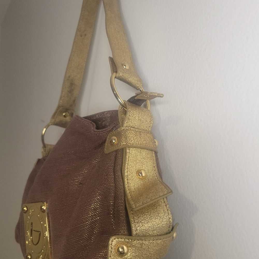 Byblos handbag Y2K shimmer gold iridescent magnet… - image 2