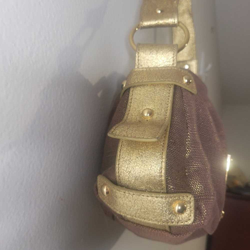Byblos handbag Y2K shimmer gold iridescent magnet… - image 3