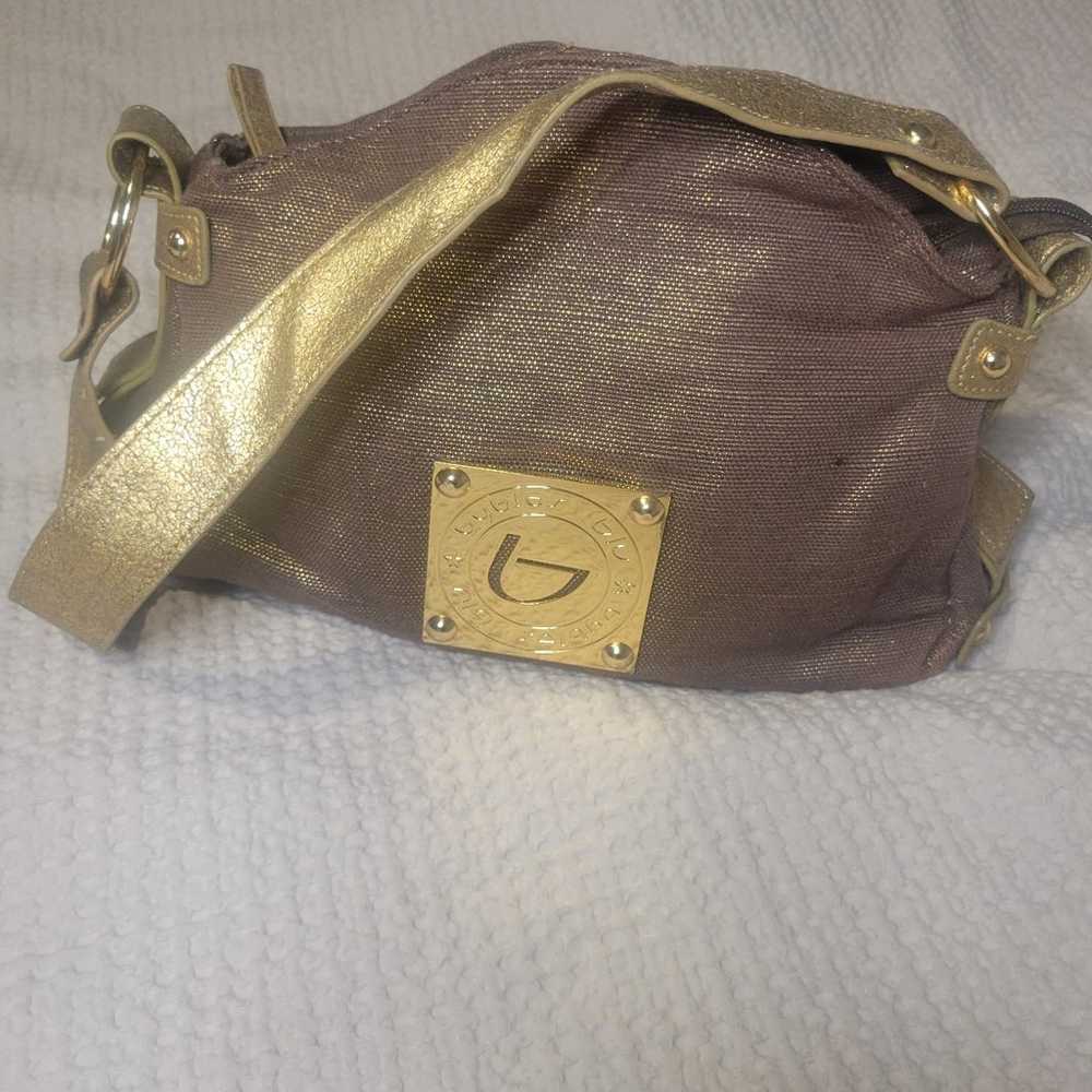 Byblos handbag Y2K shimmer gold iridescent magnet… - image 5