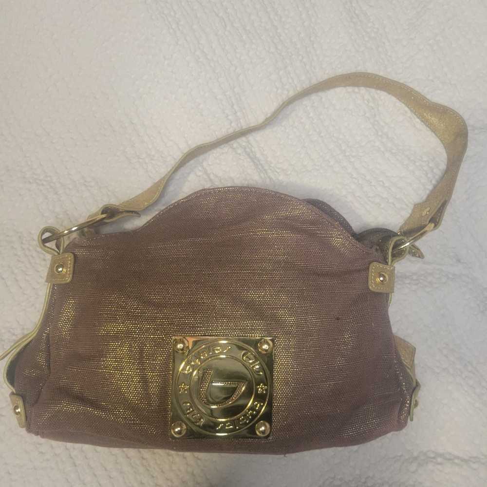 Byblos handbag Y2K shimmer gold iridescent magnet… - image 6