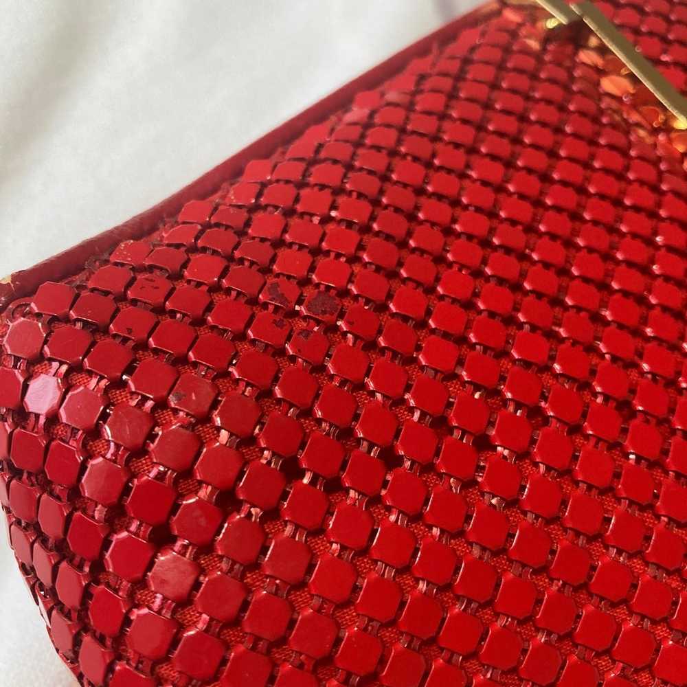 Vintage Red Purse 60s 70s 80s Chainmail - image 11