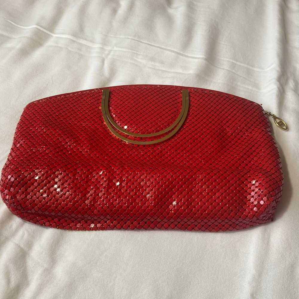 Vintage Red Purse 60s 70s 80s Chainmail - image 1