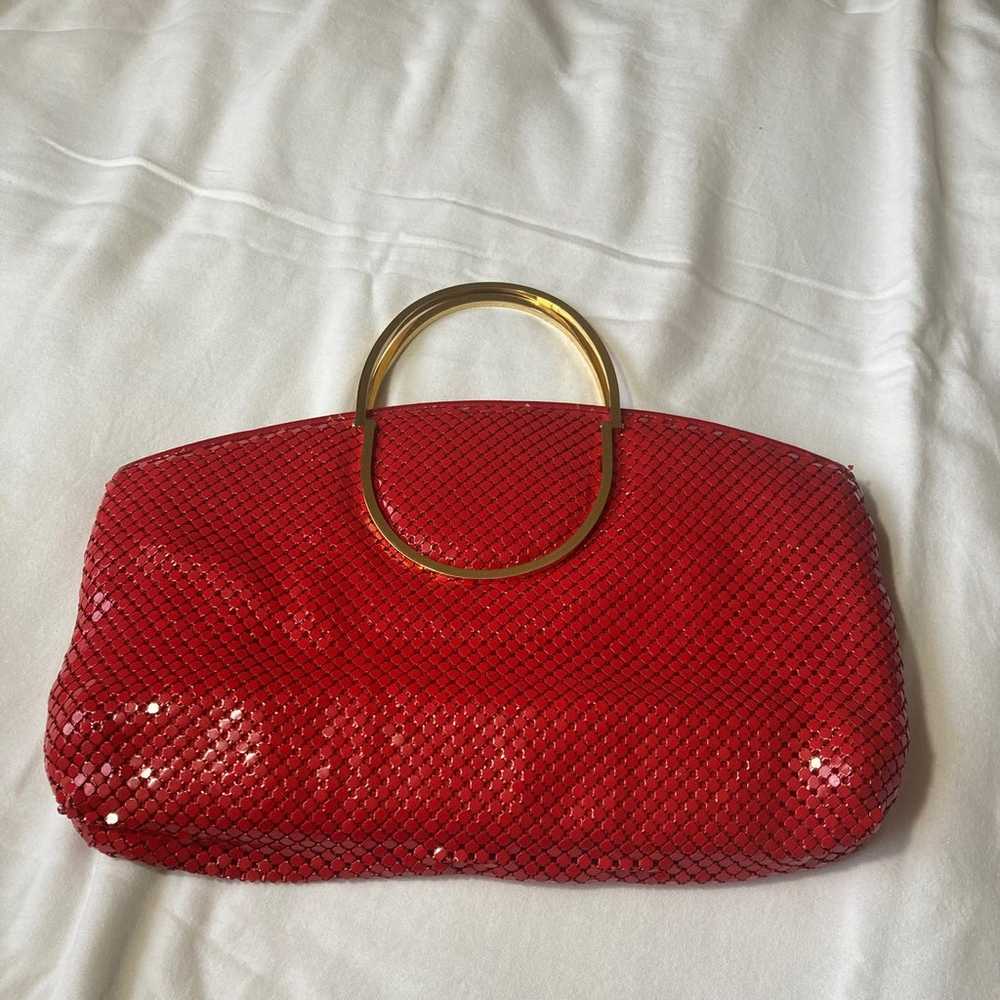 Vintage Red Purse 60s 70s 80s Chainmail - image 2