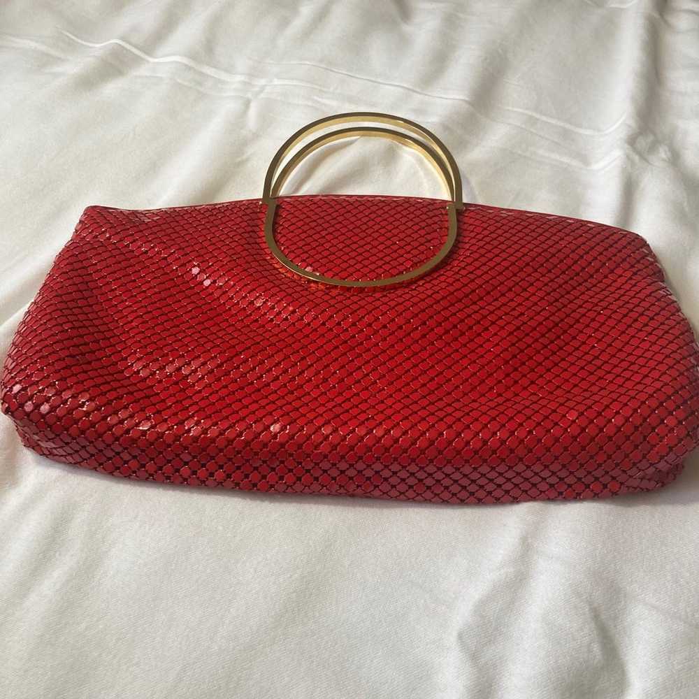 Vintage Red Purse 60s 70s 80s Chainmail - image 4