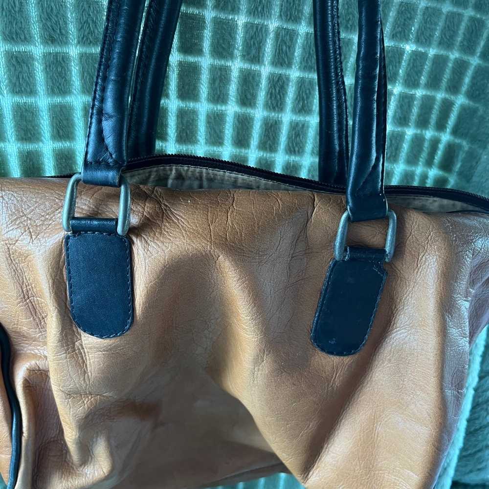 Vintage American angel leather purse - image 3