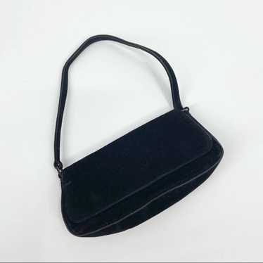 Vintage Mini Purse Velvet Black Tiny Bag Micro Sm… - image 1