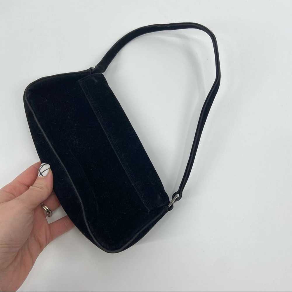 Vintage Mini Purse Velvet Black Tiny Bag Micro Sm… - image 3