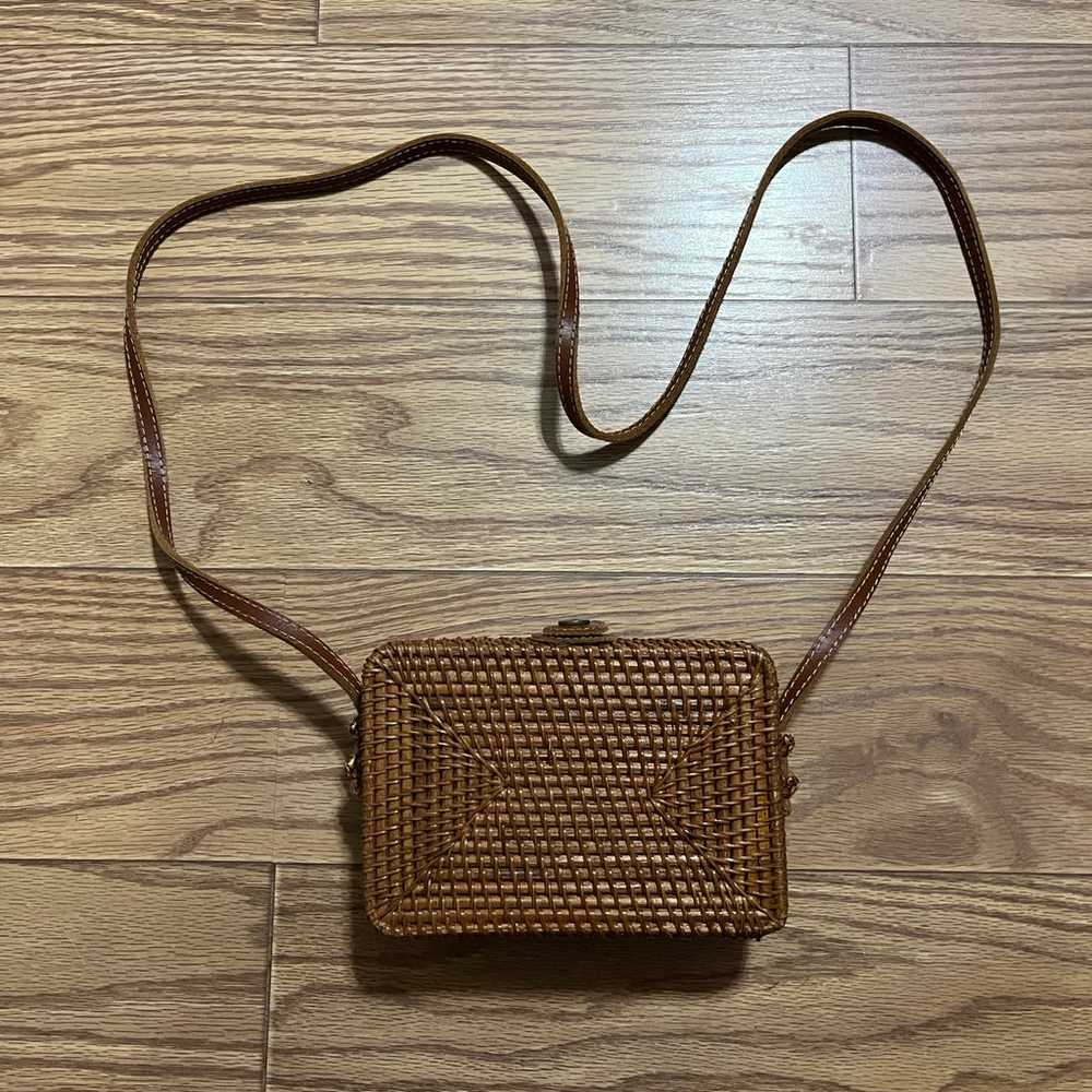 Vintage Woven Crossbody Bag - image 2