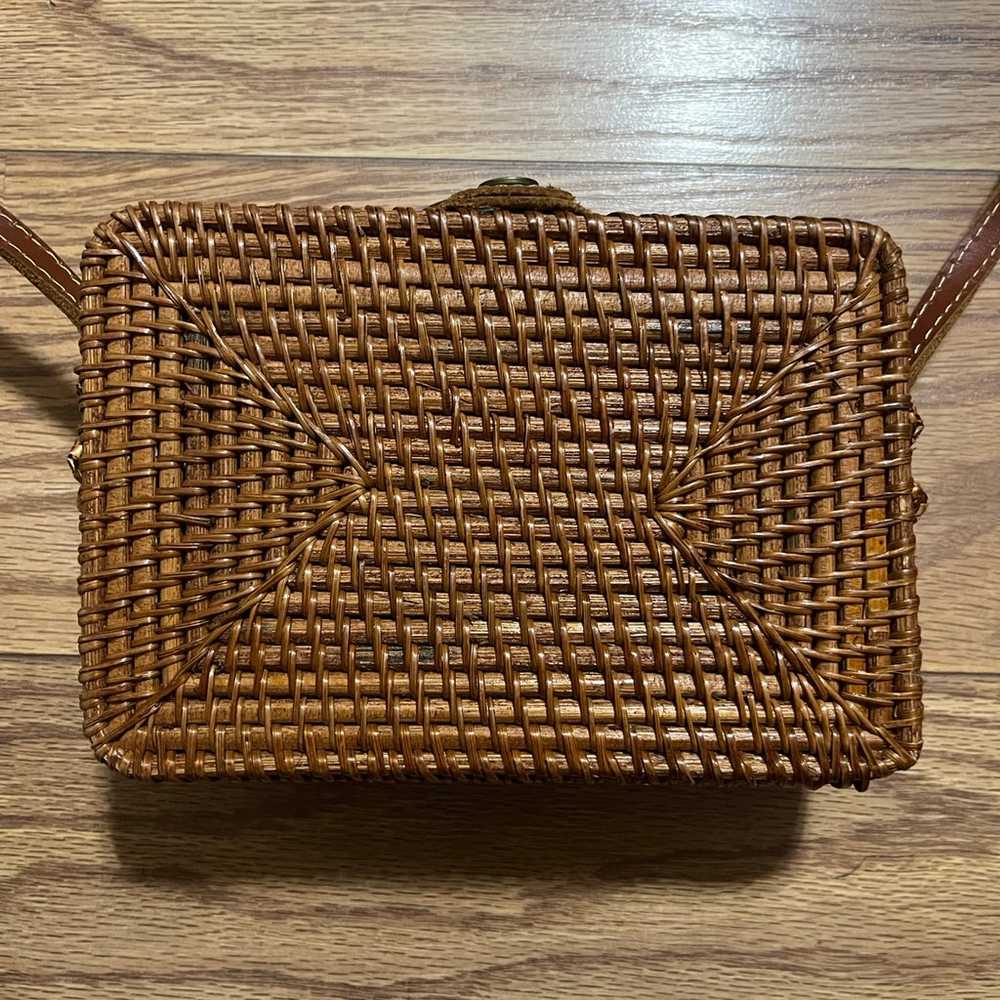 Vintage Woven Crossbody Bag - image 3