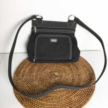 Vintage Y2K The Sak Black Purse Bag Shoulder Knit… - image 1