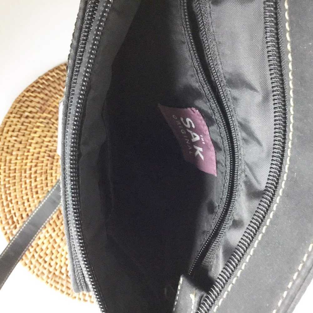 Vintage Y2K The Sak Black Purse Bag Shoulder Knit… - image 5