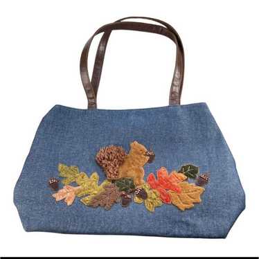 Vintage Cappelli Straworld  Fall TOTE  PURSE BAG … - image 1