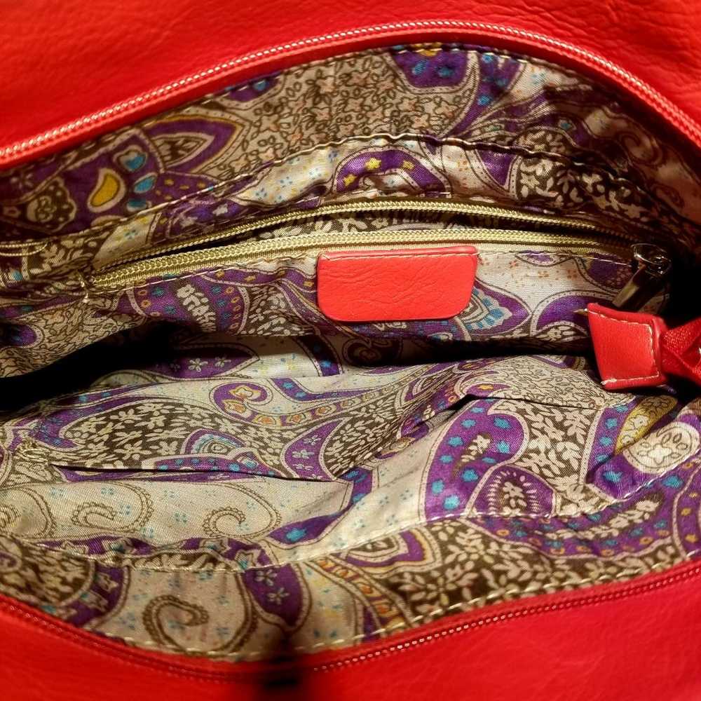 Beautiful Leather, rhinestones red purse - image 3