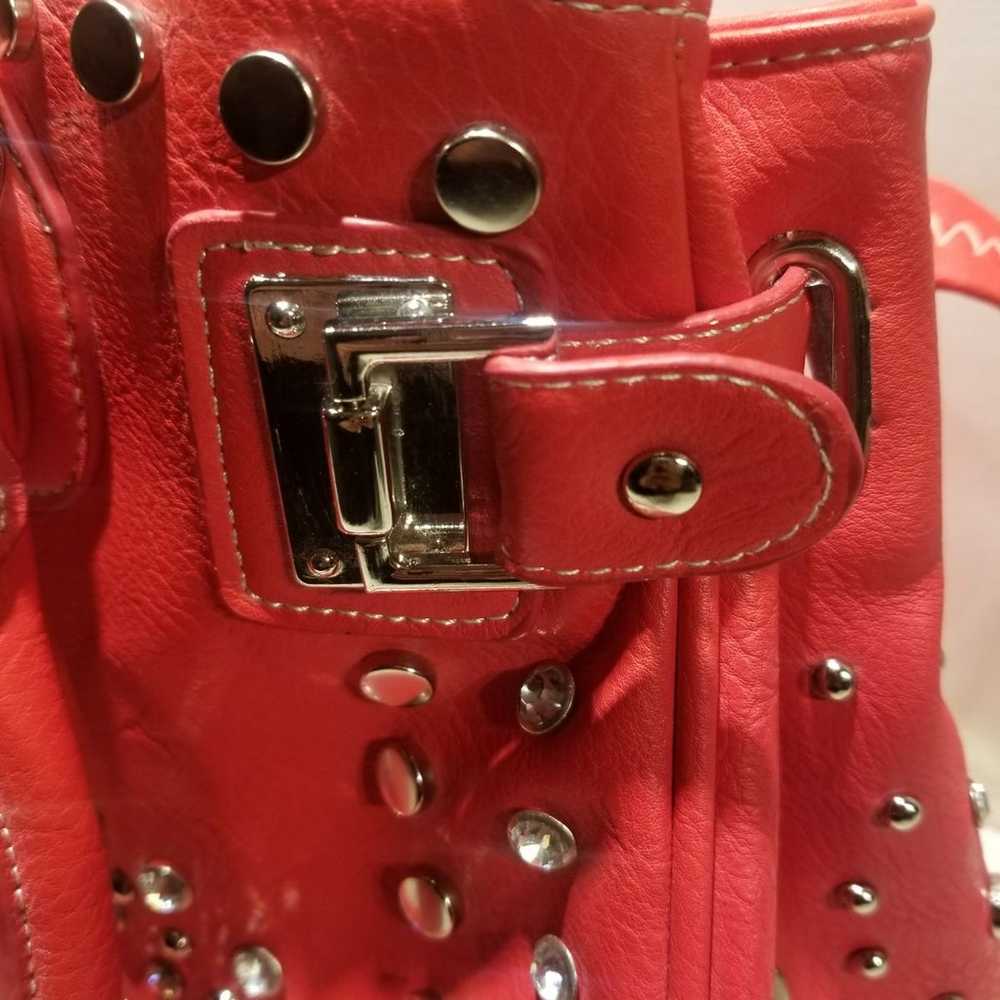 Beautiful Leather, rhinestones red purse - image 6