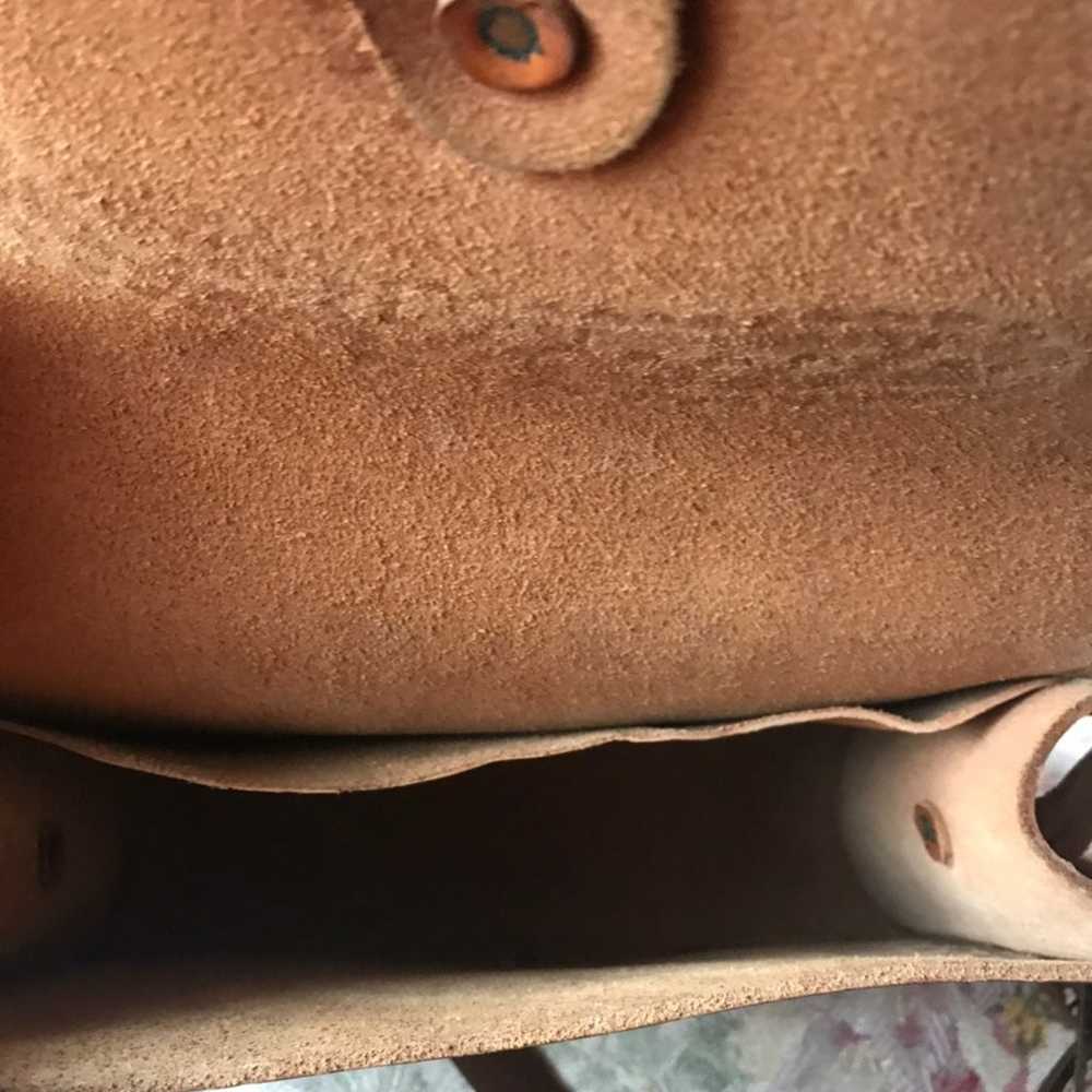 Vintage Leather Tooled Handbag - image 8