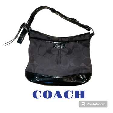 Coach Black shops Signature Duffle Hobo Bag With Dust bag