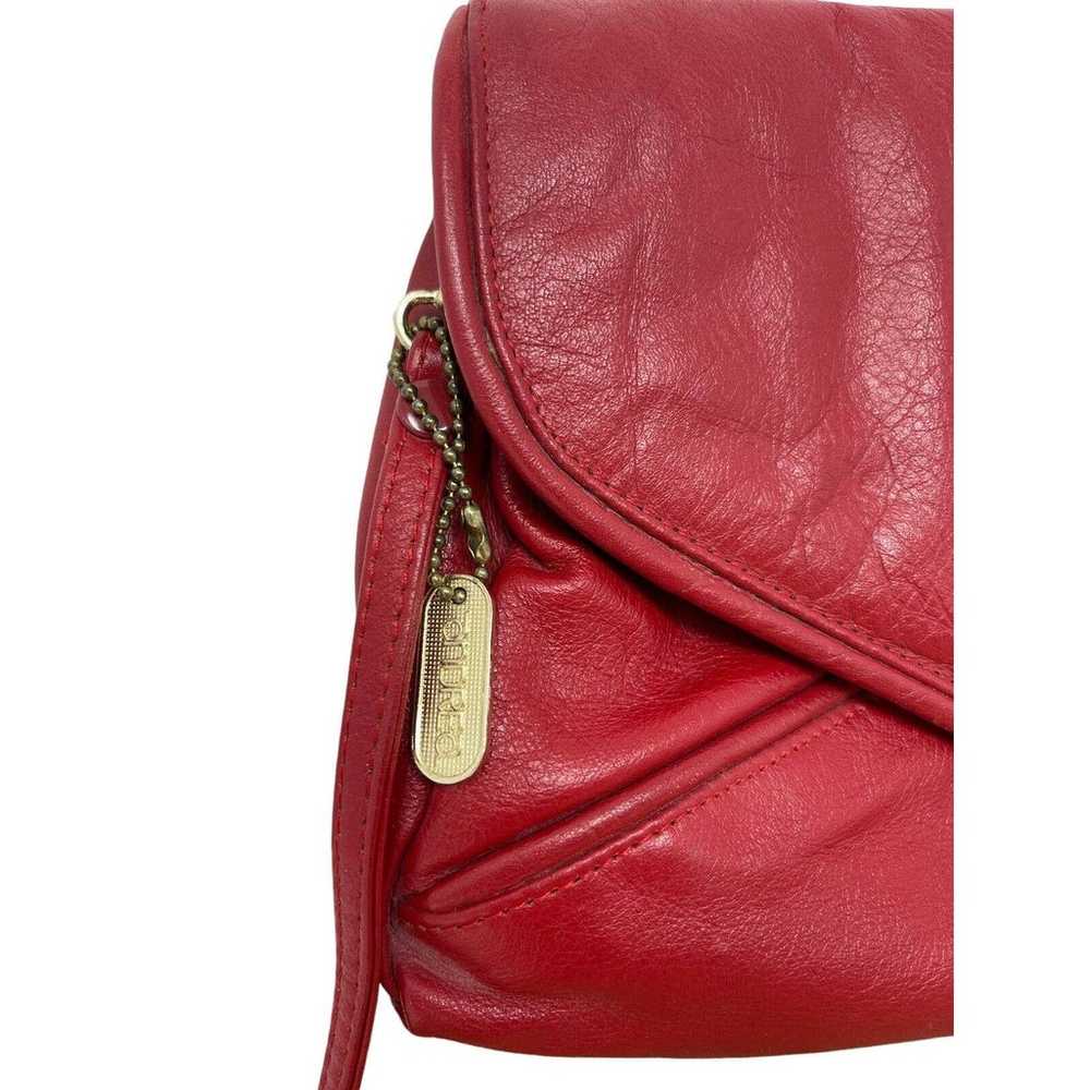 Vintage 1980's Cherry Red Leather Handbag~Shoulde… - image 2