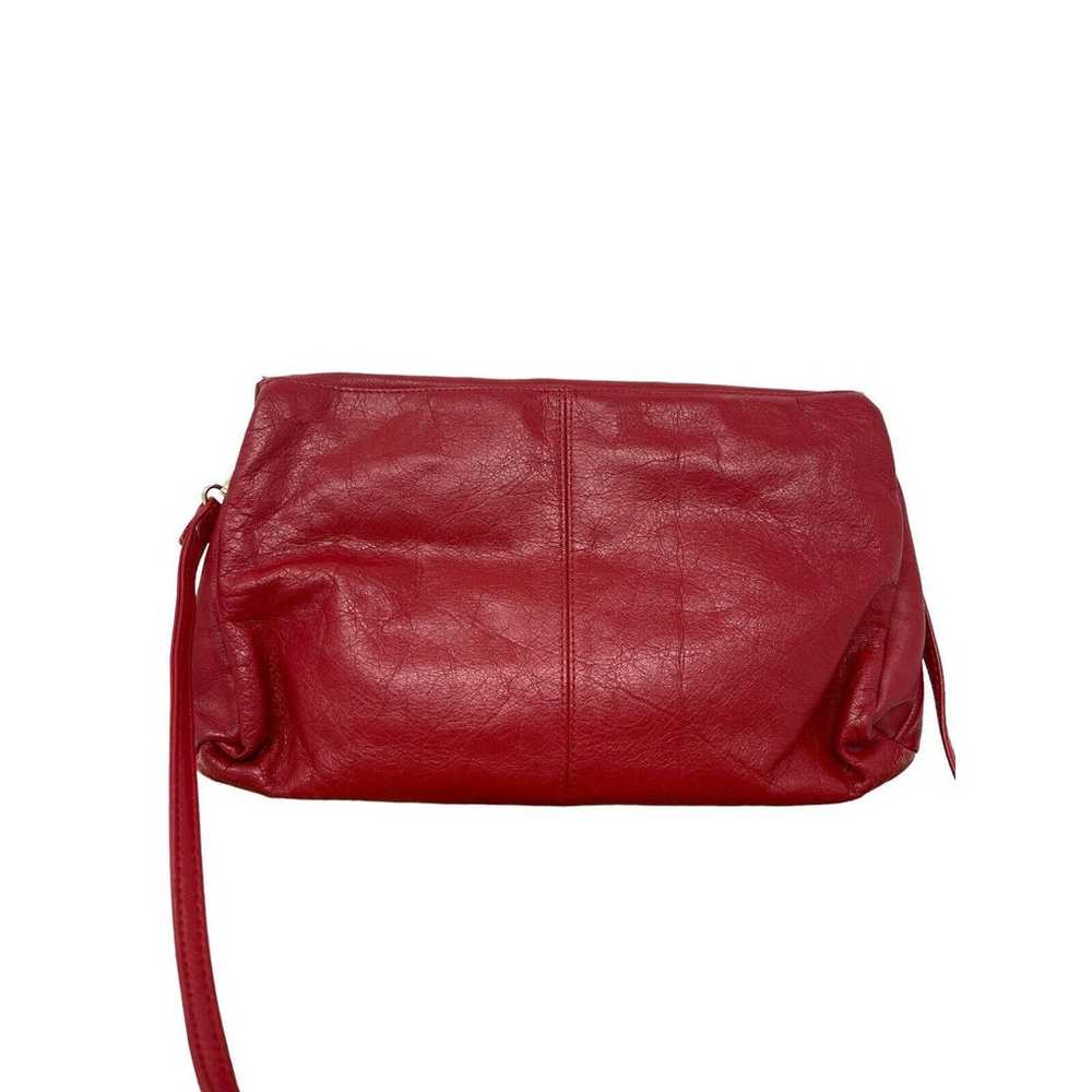 Vintage 1980's Cherry Red Leather Handbag~Shoulde… - image 4