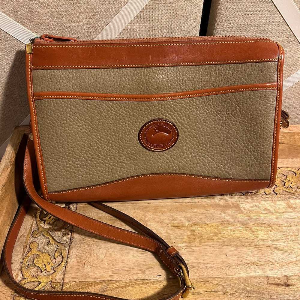 Dooney & Bourke AWL Tan and Taupe Crossbody - image 1